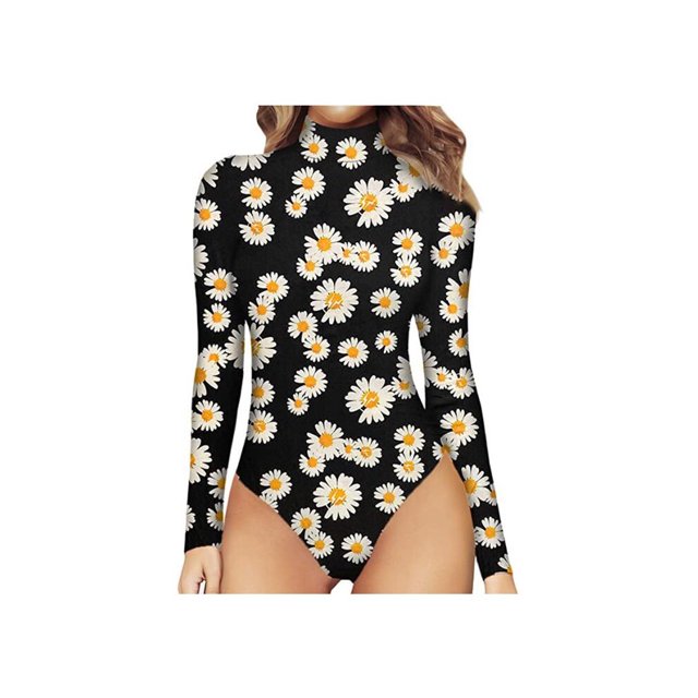 Combinaison à Manches Longues en Chrysanthème pour Femme