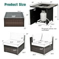 thumbnail image 4 of Costway Patio Rattan Furniture Set 30'' x 30'' x 25'' Mix Brown Fire Pit Table Cover (7 Pieces), 4 of 9