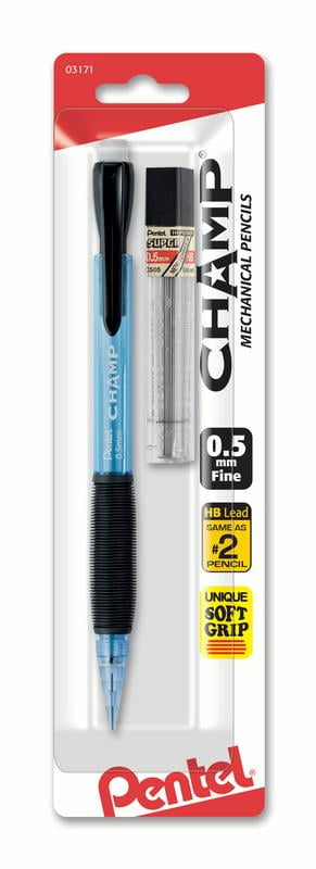 Pentel CHAMP Mechanical Pencil starter set 0.5mm pencil with Lead