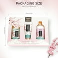 thumbnail image 5 of Poamcn Bath and Body Gift Set,Home Spa Gift Kit for Women,Japanese Cherry Blossom Scent,3 Piece, 5 of 6