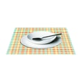 thumbnail image 3 of Ryvnso Placemats Set of 6 Teal Checkered Dining Mats Heat-Resistant Non-Slip Washable Table Mat, 3 of 8