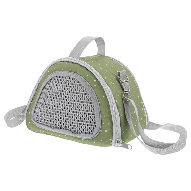 Bolsa portátil para hámster, bolsa de transporte para animales pequeños, para ardillas, chinchillas, arnés para mascotas al aire libre, bolsa de malla transpirable para comida y agua.