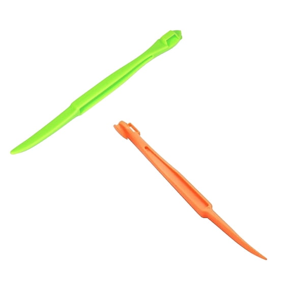 2 Pcs Orange Peeler Tools Plastic Orange Peeler Citrus Remover Easy Open Citrus Peeler Lemon Peeler Citrus Peel Cutter Vegetable Slicer Fruit Tools,Kitchen Gadgets, 6.22x0.47 Inch, Orange and Green