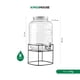 thumbnail image 3 of Vitrolero Dispensador de Agua de Vidrio 8L Kingshouse Base Metálica Tapa Hermética y Llave Antigoteo, 3 of 6