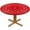 Eastern Motifs, variant on Eastern Motifs Round Table Cloth Classic Red White Bandana Pattern Elastic Edged Table Cover Fade and Stain Resistant Table Cloths Easy to Clean Fits Tables 40-44" Diameter