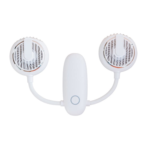 Yuarrent Ventilador colgante de cuello de plástico, portátil, alimentado por batería, 4800 mAh, 3,7 V, 8 W, 360 grados, para interior y exterior, Electrodomésticos Blanco Yuarrent HA064734-03B