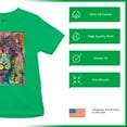 thumbnail image 4 of Tee Hunt Dean Russo Colorful Lion Head Youth T-Shirt Wild Life King Roar Kids, Green, Medium, 4 of 5
