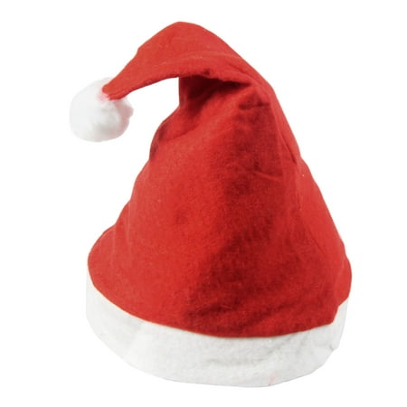 Unique Bargains Head Wearing Fleece White Rim Red Santa Claus Christmas Xmas Hat
