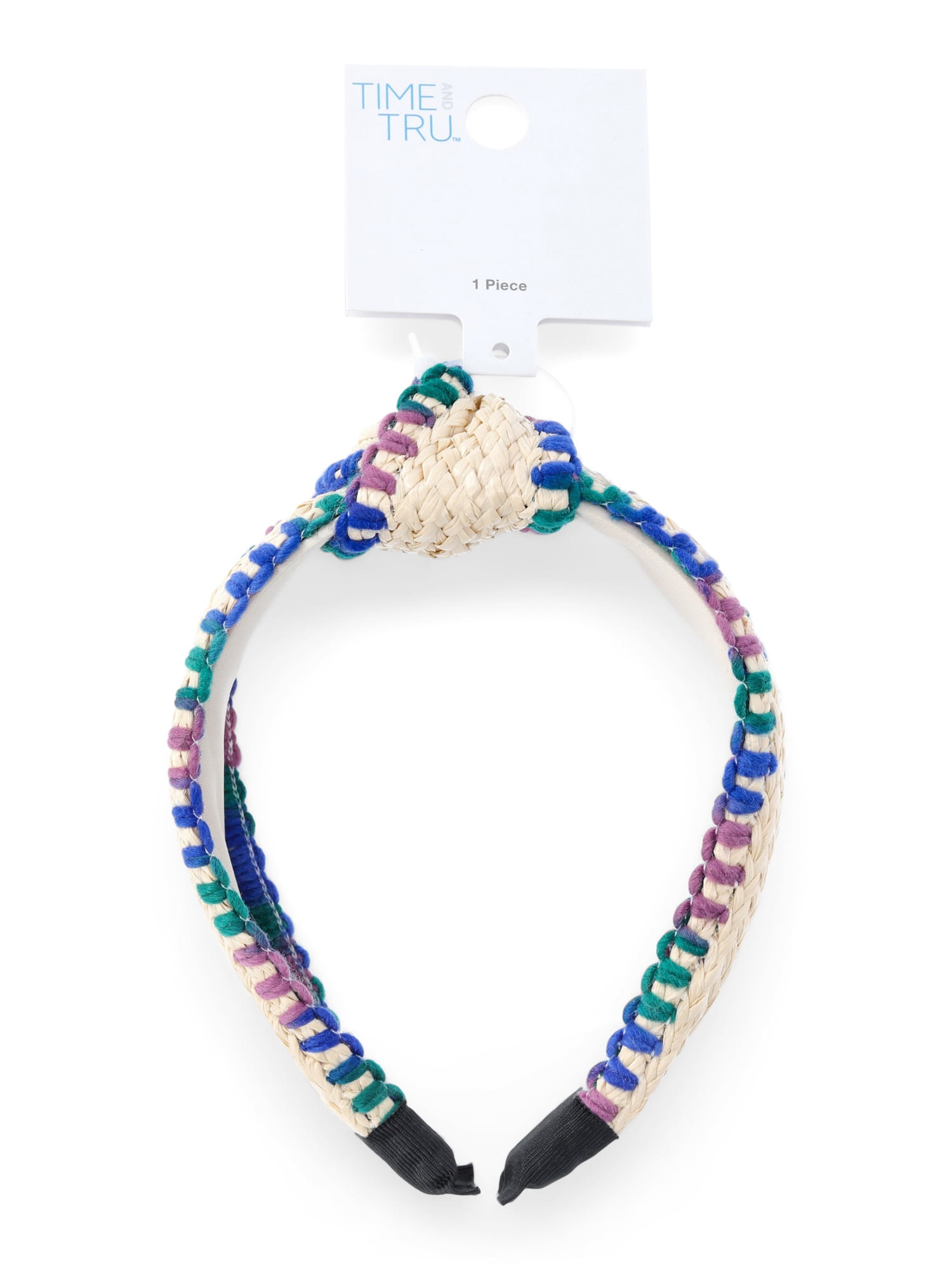 Time and Tru Women's Whipstitch Headband, Blue