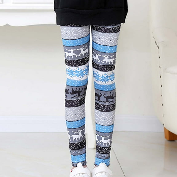 Tejiojio Girls and Toddlers'Soft Cotton Clearance Baby Girls Printed Milk Silk Pattern Leggings Comfortable Slim Cropped Trousers