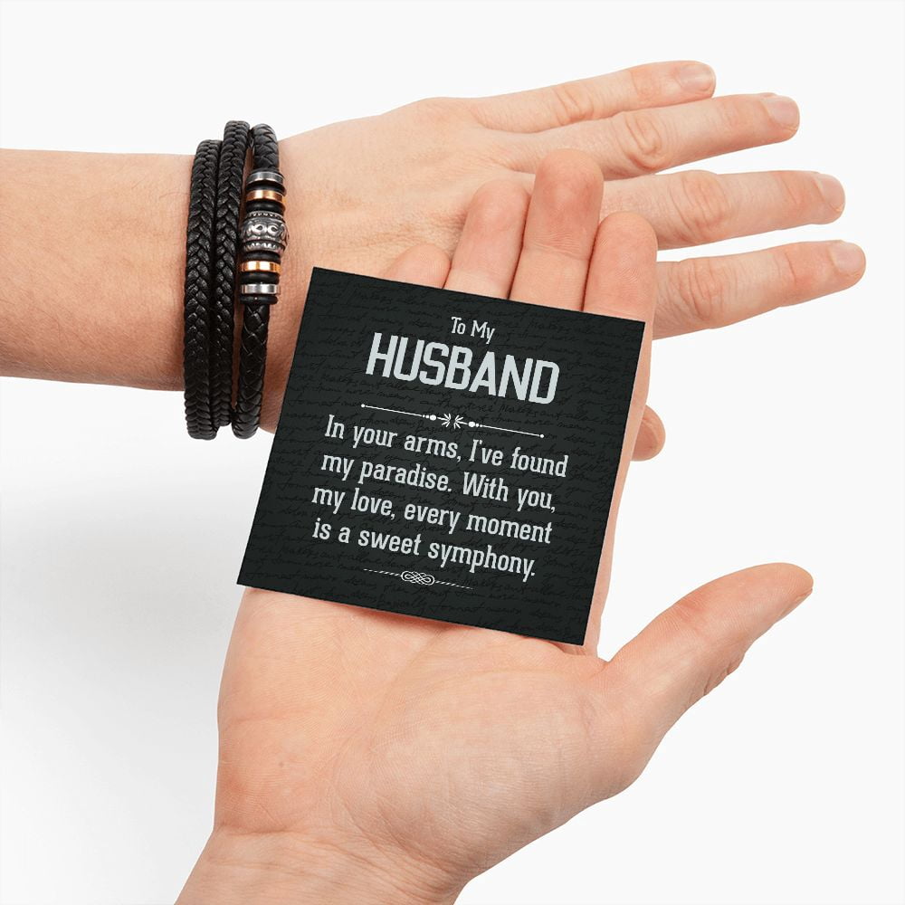 To My Husband In Your Arms Love You Forever Bracelet