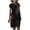 A-Black1240, variant on SONXAHE Women's Chic Tie-Neck Knee Length Dress Short Sleeve Formal Daily Sheath Mini Dress