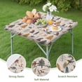 thumbnail image 4 of Beige Christmas Forest Animal Pattern Square Fitted Tablecloth with Elastic Edge,Square Table Cover,Washable Elastic Table Cover for Home Kitchen Party Decor 36"x36", 4 of 6