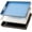 Black, White, Blue, variant on 3 Pcs Decorative Serving Trays with Handles Lacquer Serving Trays 15.75" X10.24" Plastic Platters for Coffee Table, Ottoman, Valentine's Day Home Decoration(Black, White, Blue)