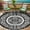 Black White, variant on Aonewoe Round Outdoor Rugs 6Ft Waterproof Patio Plastic Straw Rug Reversible Camping Carpet Indoor Outdoor Area Rug for Patio,Deck,Balcony,Picnic,Beach,Outside