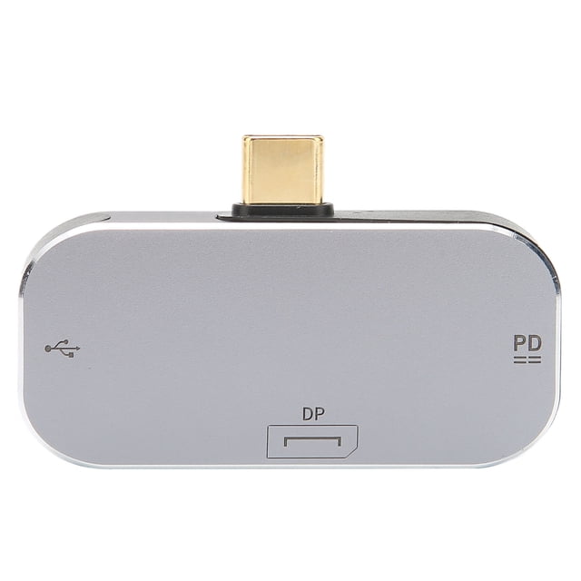 Hub USB C 3 en 1 USB C a DP multifuncional, tamaño pequeño, portátil, estación de acoplamiento USB C de alta velocidad, plug and play