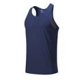 thumbnail image 6 of Fgnfyis Men's Athletic Tank Tops for Summer Sports Fitness Quick Drying Breathable Sleeveless T-Shirt Vest for Basketball Running Outdoor Training Mens Tops Navy M, 6 of 7