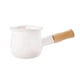 thumbnail image 4 of Olla de leche esmaltada, cacerola pequeña para cocinar, olla para gachas, olla para derretir mantequilla, olla multifuncional para leche, olla para sopa para viajes en RV y hogar Blanco, 4 of 9