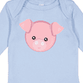 thumbnail image 4 of Inktastic Cute Pig, Little Pig, Piggy, Pink Pig Boys or Girls Long Sleeve Baby Bodysuit, 4 of 5