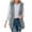 Gray, variant on Fuzzy Fleece Vest Jacket Womens Solid Casual Tops Sleeveless Hooded Fleece Blanket Jacket With Pocket White