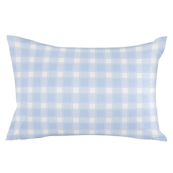 Blue Checkered Throw Pillow Cover 20 x 26 Inch Decorative Pillow Cover Farmhouse Plaid Buffalo Elegant Lumbar Pillowcase Seasonal Rectangle Cushion Case for Couch Sofa Bed Living Room