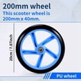 thumbnail image 4 of Ruedas de Scooter para Adultos de 200 mm con Rodamientos ABEC 7. Grosor de la Rueda: 30 mm. Reemplazo de Ruedas de Scooter., 4 of 6