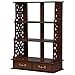 thumbnail image 3 of Design Toscano Chinese Chippendale-Style Triple Shelf Hardwood Curio, 33 Inch, walnut Finish, 3 of 4