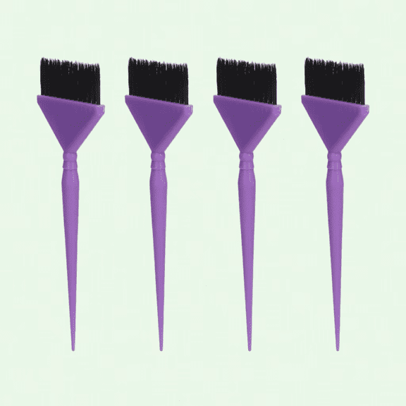 Hair Color Brush Set, 4 Pcs Soft Bristle Brushes for Beauty Salon, Washable