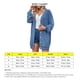 thumbnail image 5 of Cárdigan azul de cuello en V, mangas largas, diseño de botonadura sencilla y puños de hilo - Prendas de punto informales para mujer, 5 of 6