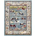 thumbnail image 1 of Unique Loom Tapis Texturé Narenj Scène de Chasse 8' x 10' Rectangle Bleu/tan, 1 of 1