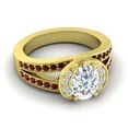 thumbnail image 3 of 2.35 Carat Natural Diamond Garnet Gemstone Sparkle Engagement Ring for Ladies 18K Yellow Gold Size 4.5 by Diamond-Capitals, 3 of 8