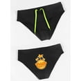 thumbnail image 4 of Trendy Men's Printed Briefs - Elastic Skin-Fit Spa Swimming Pants, 4 of 5