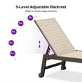 thumbnail image 6 of PURPLE LEAF Patio Chaise Lounge Set of 3, Aluminum Reclining Loungers with Side Table, Adjustable Backrest & Wheels – Waterproof, Easy to Assemble for Deck, Pool, Lawn, or Garden，Light Tan, 6 of 8