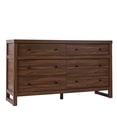 thumbnail image 2 of Better Homes & Gardens Ezra 64" Wide 6-Drawer Dresser, Walnut Finish, 2 of 9