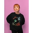 thumbnail image 2 of Hummingbird And Flowers. Sweatshirt Women -SPIdeals Designs, Female Medium, 2 of 4