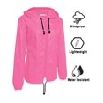 thumbnail image 2 of Chubasquero Avoogue, cortavientos ligero e impermeable, color rojo rosa, 2 of 6