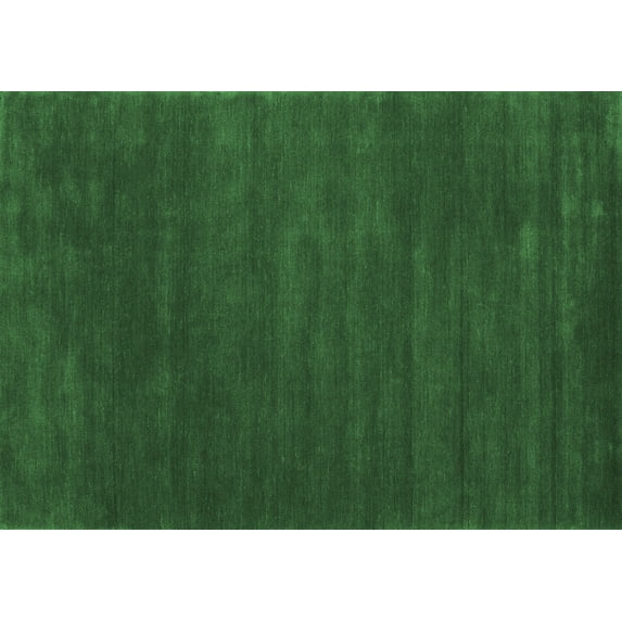 Ahgly Company Indoor Rectangle Abstract Emerald Green Contemporary Area Rugs, 4' x 6'
