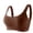 Coffee, variant on Jelly Bras for Women Stepped Buckle Jelly Gel Bra Wireless Seamless Anti-Sagging Bra for Large Bust Minimizer Side Support M