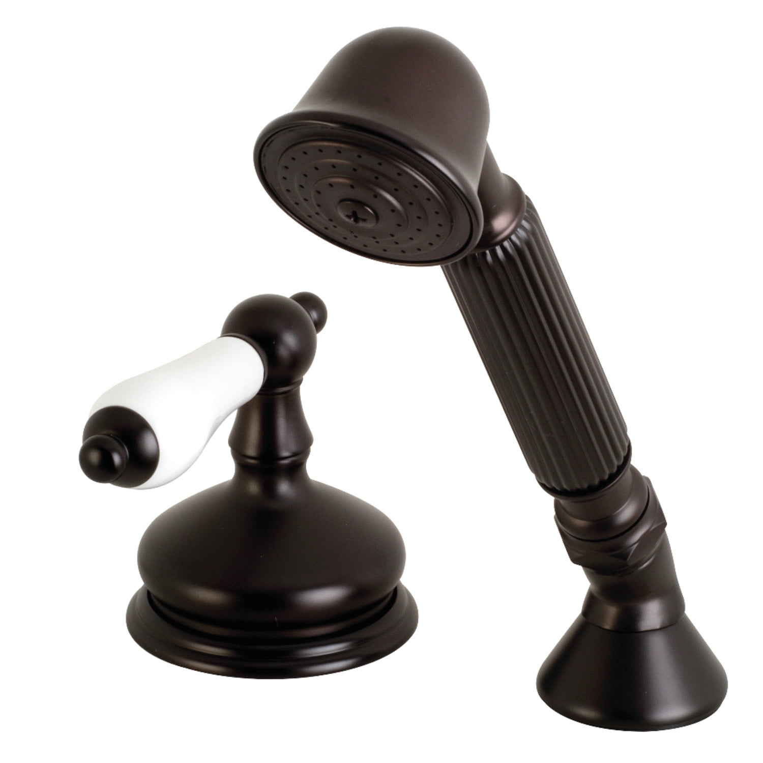 Kingston Brass KSK3335PLTR Deck Mount Hand Shower with Diverter for