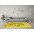 thumbnail image 3 of Ahgly Company Machine Washable Indoor Rectangle Geometric Yellow Traditional Area Rugs, 7' x 10', 3 of 4