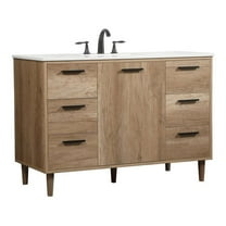 Elegant Kitchen and Bath 48 inch Single bathroom vanity in natural oak