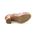thumbnail image 5 of BLISSFUL STEP Women's Tie Dye High Heel Sandal Platform Block Heel Prom Sandals Orange 7.5, 5 of 8