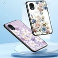 thumbnail image 3 of Compatible with Samsung Galaxy A03 Core Rotatable Ring Stand with Bling Glitter Diamond, Printed Case Fashion Luxury Flower Floral Pattern Slim Cover for Samsung Galaxy A03 Core,Flower#5, 3 of 15