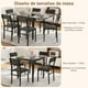 thumbnail image 5 of Comedor Extensible 4–6 Personas con Mesa Ajustable y 6 Sillas – Diseño Moderno, Estructura Metálica Asientos Acolchonados convertible de 75 cm a 150 cm, 5 of 8