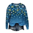thumbnail image 2 of Craaazy Chandail de Noël Surdimensionné pour Femme à Manches Longues, Col Rond, Coupe Ample, Hauts de Noël, Cadeaux, 2 of 4