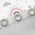 thumbnail image 4 of Manfei Pink Gray Rainbow Black Out Curtains,Kawaii Loves Pattern Curtains Pack of 2 (42x63 Each),Fairy Tale Theme Bedroom Curtains For Girls,Super Cozy Room Decor, 4 of 6