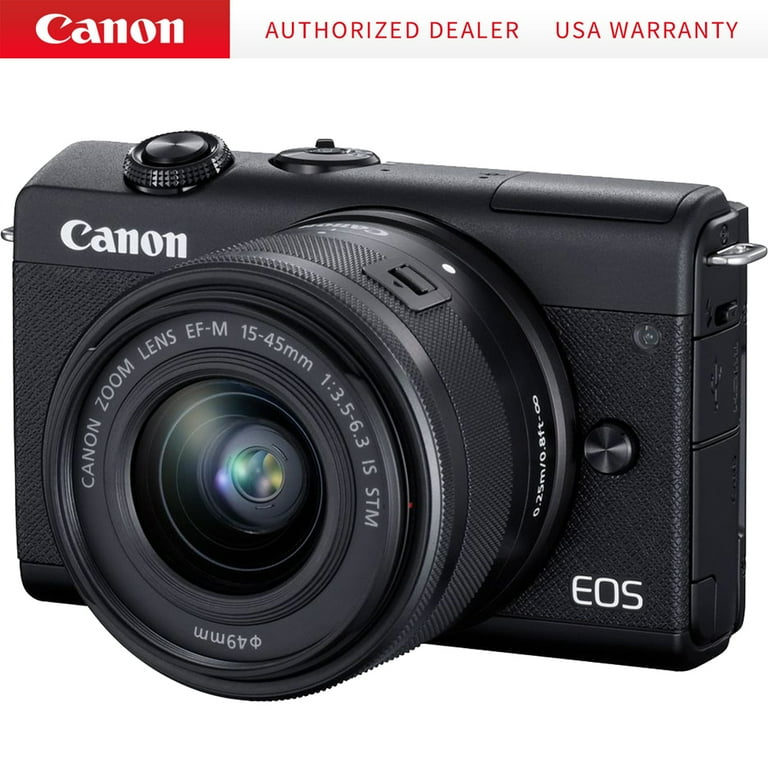 Canon EOS M200 DSLR - 24.1 MP, 4K, 3x zoom, EF-M 15-45mm Lens, Wi
