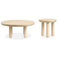 thumbnail image 2 of Bowery Hill Transitional Brown Nesting Cocktail Table With Casters, 2 of 14