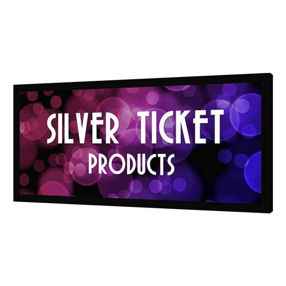 STR-16992-HC Silver Ticket, 92" Diagonal, 16:9 Cinema Format, 4K Ultra HD, HDTV (6 Piece Fixed Frame) Projector Screen, High Contrast Grey Material