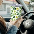 thumbnail image 6 of St Patricks Day Tumbler 20oz Watercolor Shamrock Stainless Steel Insulated Tumblers with Lid and Straw Irish Clover Travel Coffee Mug Wine Tea Cups Water Bottle Holiday Gifts for Women, 6 of 6